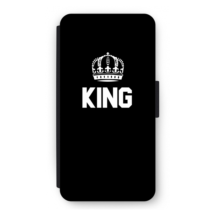 King zwart: iPhone 12 Pro Flip Hoesje