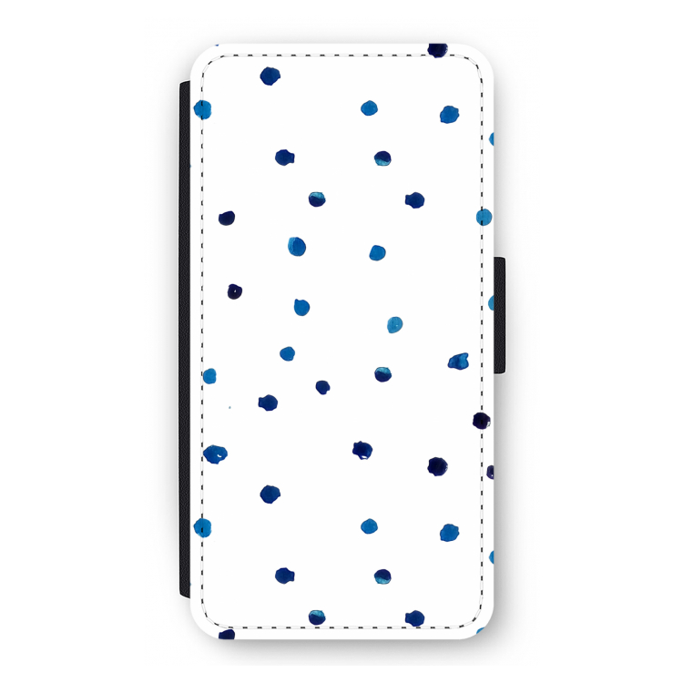 Blauwe stippen: iPhone 12 Pro Flip Hoesje