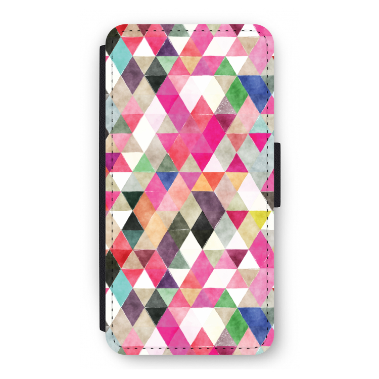 Gekleurde driehoekjes: iPhone 12 Pro Flip Hoesje