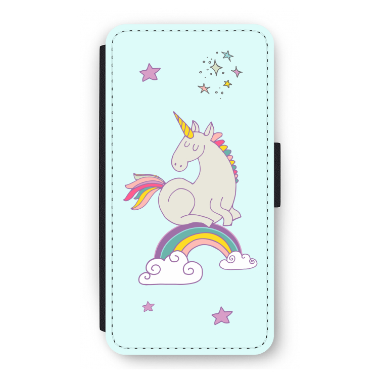 Regenboog eenhoorn: iPhone 12 Pro Flip Hoesje