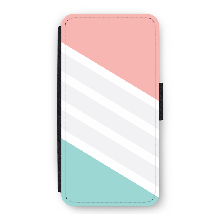 Strepen pastel: iPhone 12 Pro Flip Hoesje