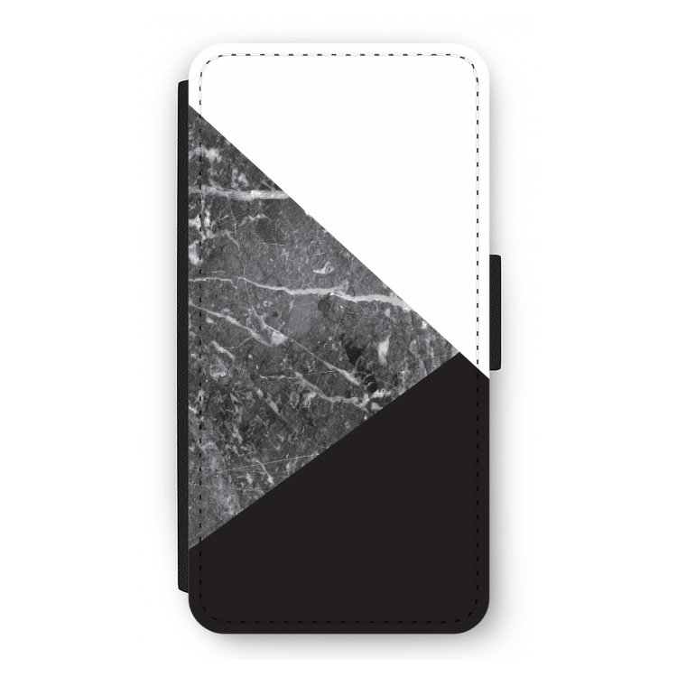 Combinatie marmer: iPhone 12 Pro Flip Hoesje