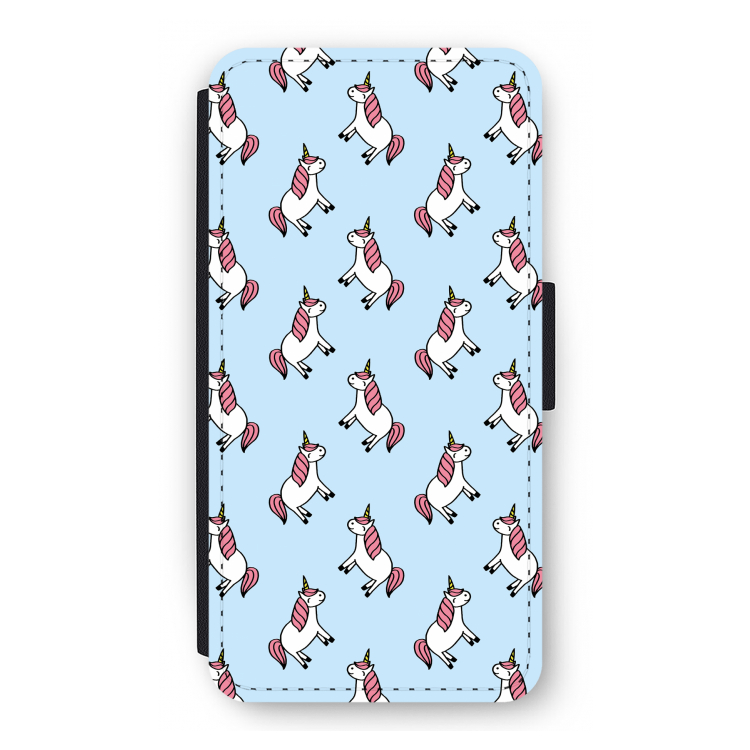 Eenhoorns overal: iPhone 12 Pro Flip Hoesje