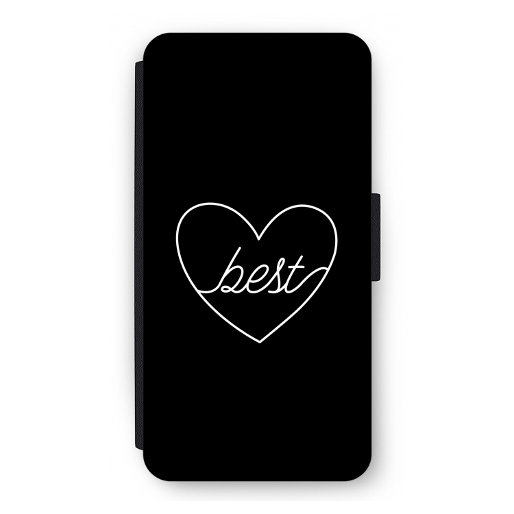 Best heart black: iPhone 12 Pro Flip Hoesje