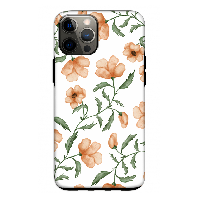Peachy flowers: iPhone 12 Pro Tough Case