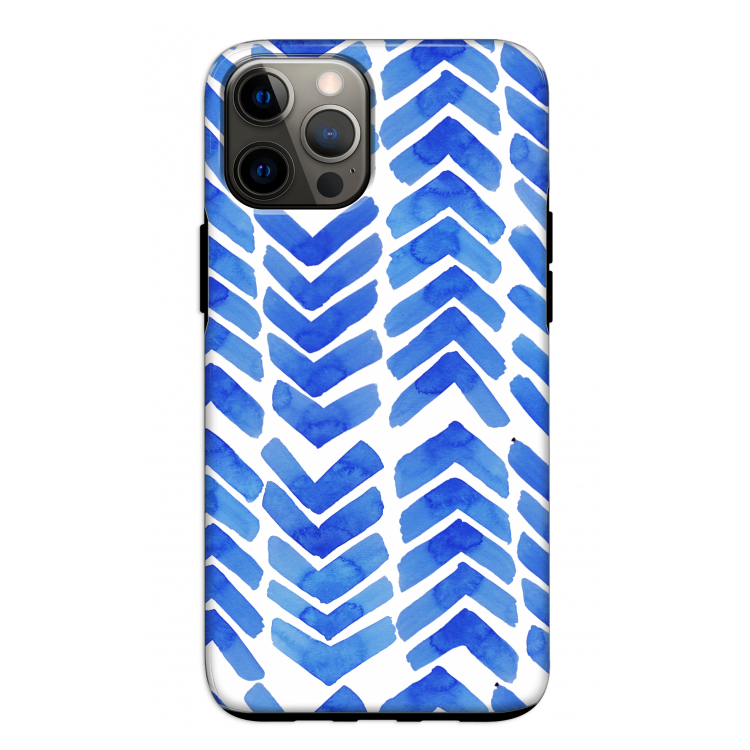 Blauwe pijlen: iPhone 12 Pro Tough Case