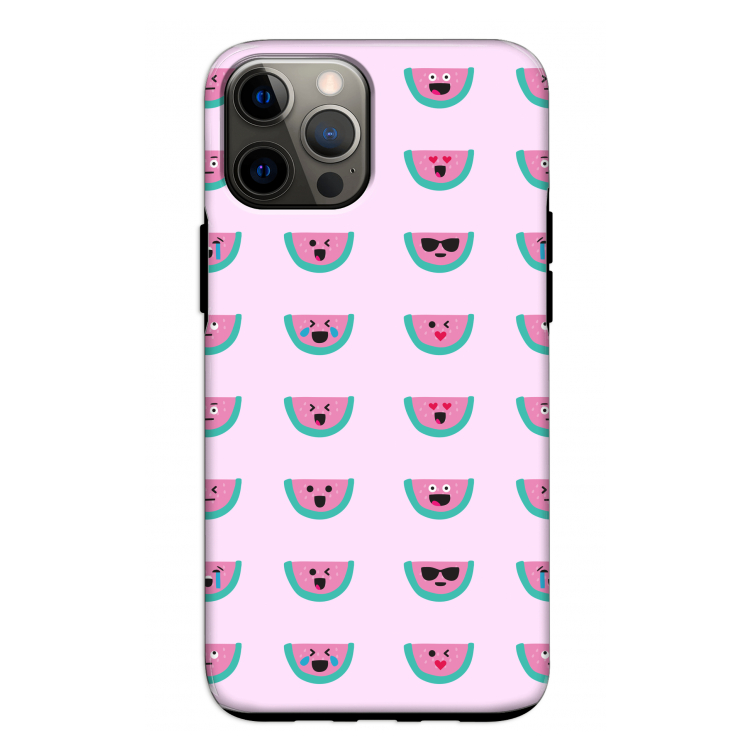 Smiley watermeloenprint: iPhone 12 Pro Tough Case
