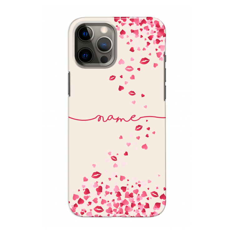 Hartjes en kusjes: Volledig geprint iPhone 12 Pro Hoesje