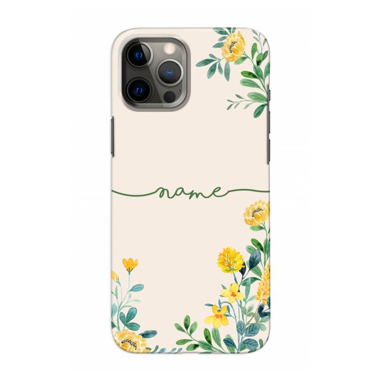 Gele bloemen: Volledig geprint iPhone 12 Pro Hoesje