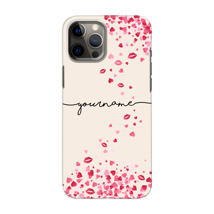 Hartjes en kusjes: Volledig geprint iPhone 12 Pro Hoesje