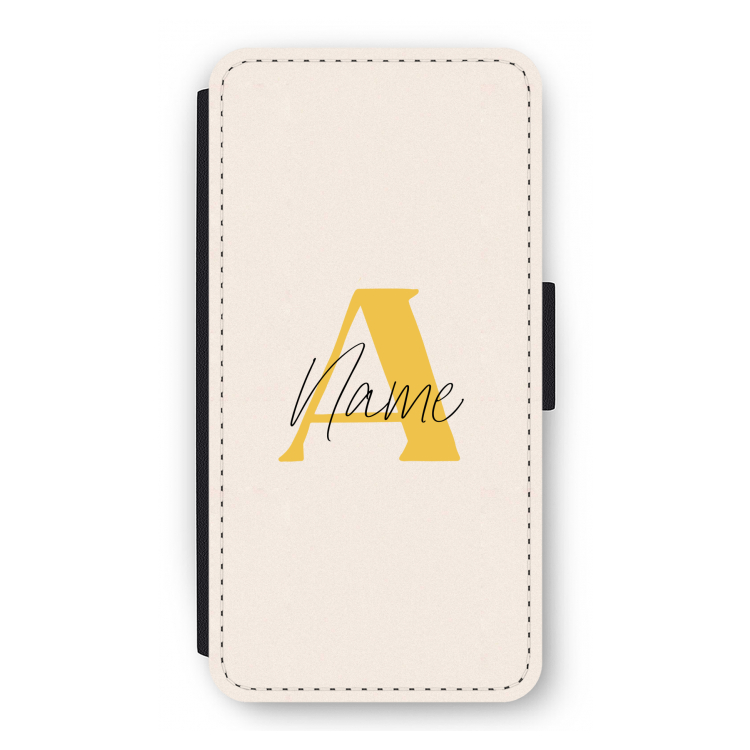Amber Script: iPhone 12 Pro Flip Hoesje