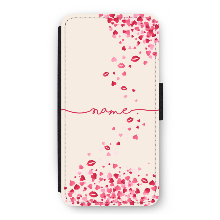 Hartjes en kusjes: iPhone 12 Pro Flip Hoesje
