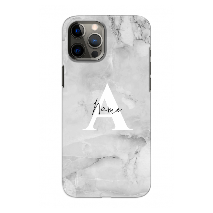 Ivory Marble: Volledig geprint iPhone 12 Pro Hoesje