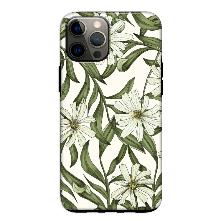 Wit bloemenpatroon: iPhone 12 Pro Tough Case