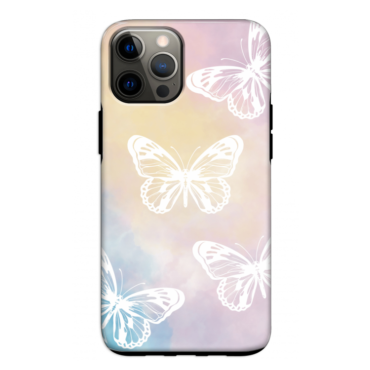 White butterfly: iPhone 12 Pro Tough Case