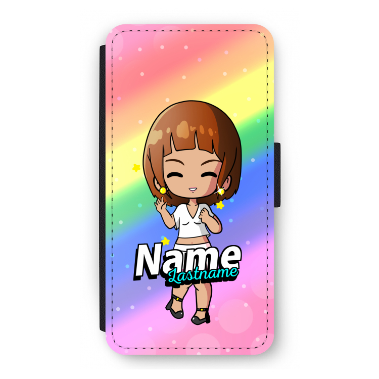 Chibi Maker vrouw: iPhone 12 Pro Flip Hoesje