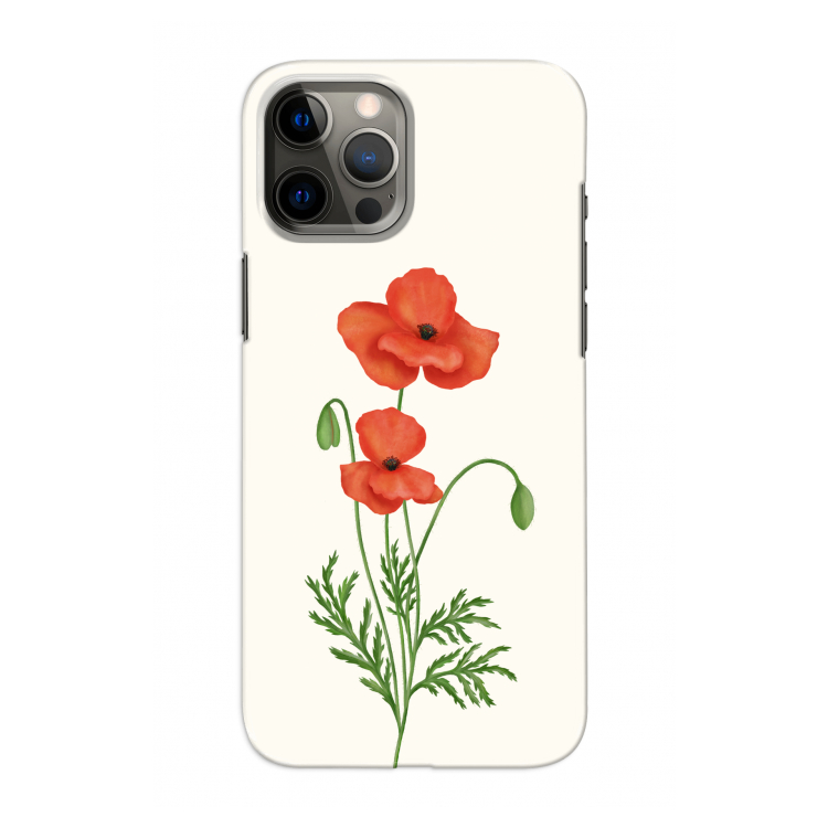 Red poppy: Volledig geprint iPhone 12 Pro Hoesje