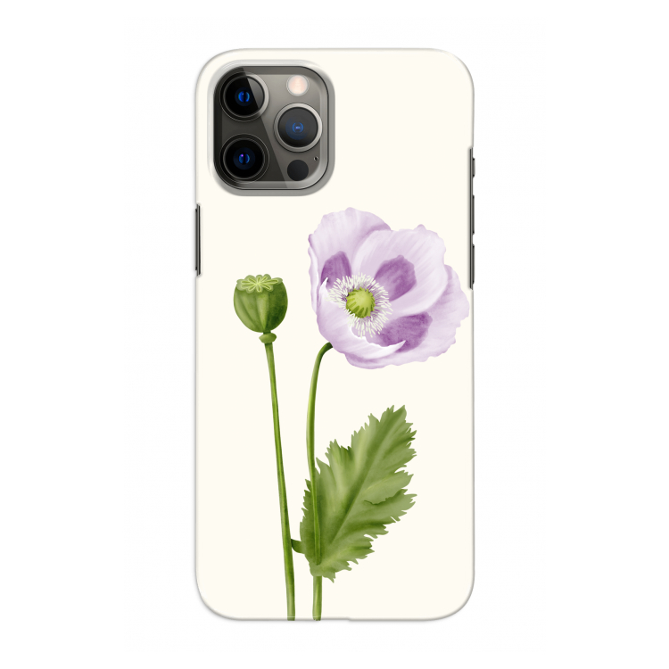 Purple poppy: Volledig geprint iPhone 12 Pro Hoesje