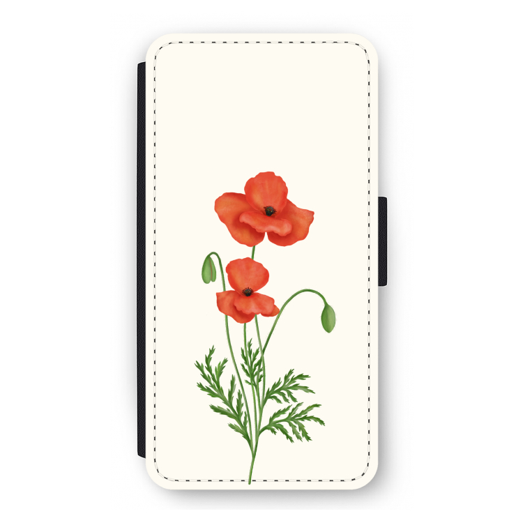 Red poppy: iPhone 12 Pro Flip Hoesje