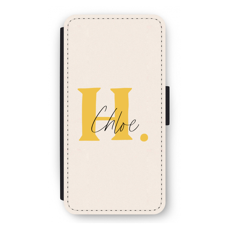 Amber Script: iPhone 12 Pro Flip Hoesje