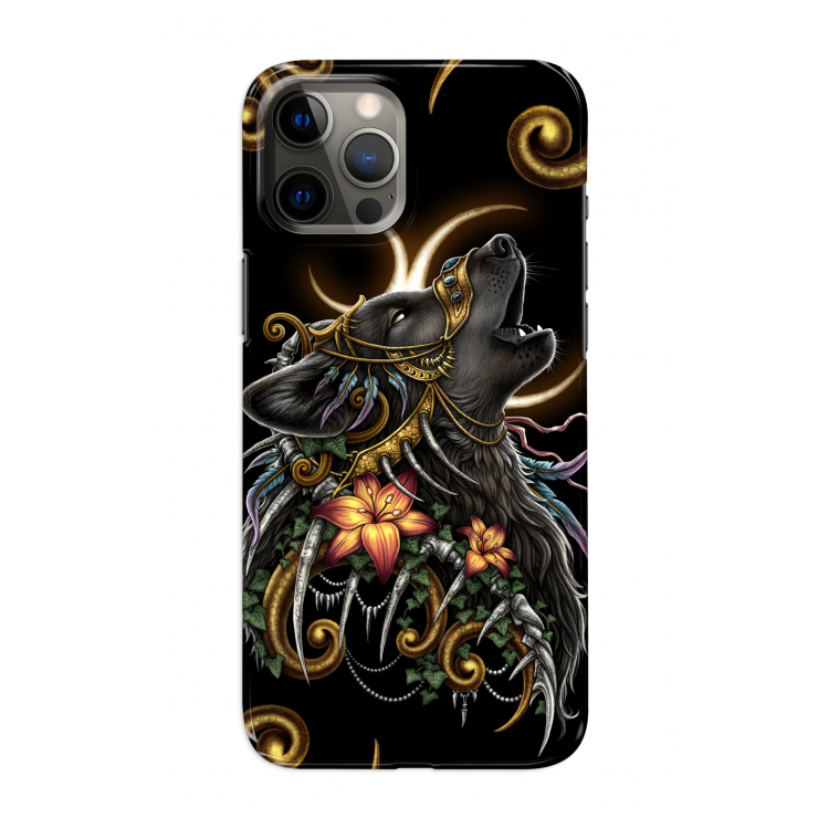 Huilende Wolf: Volledig geprint iPhone 12 Pro Hoesje