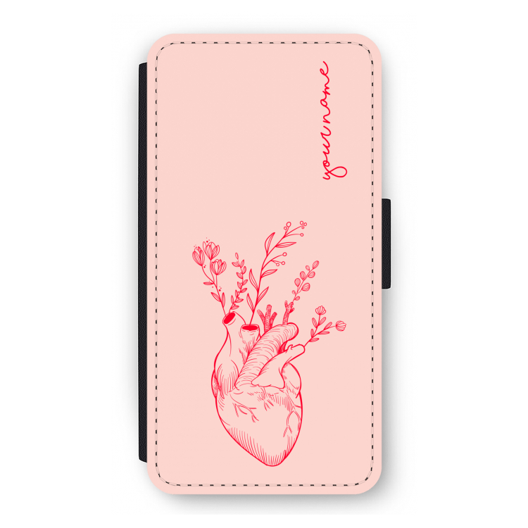 Blooming Heart: iPhone 12 Pro Flip Hoesje