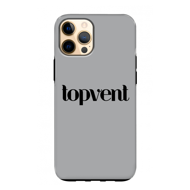 Topvent Grijs Zwart: iPhone 12 Pro Max Tough Case