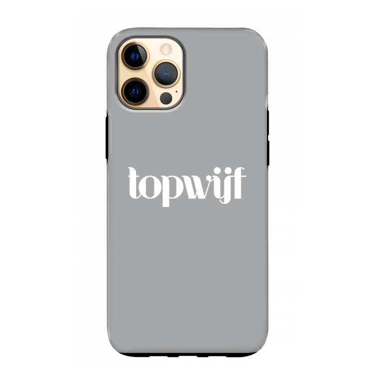 Topwijf Grijs Wit: iPhone 12 Pro Max Tough Case