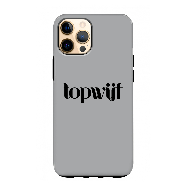 Topwijf Grijs Zwart: iPhone 12 Pro Max Tough Case