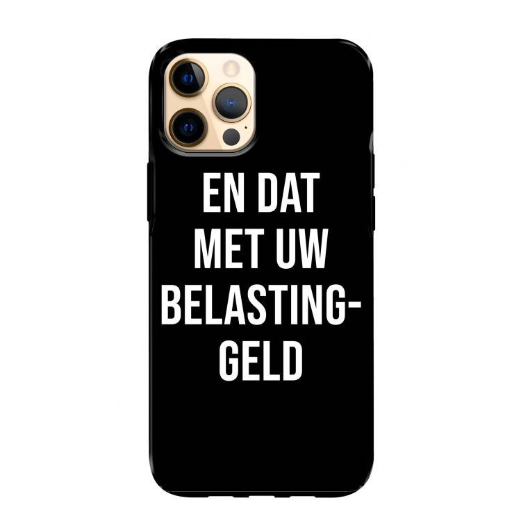 Belastinggeld - Zwart: iPhone 12 Pro Max Tough Case