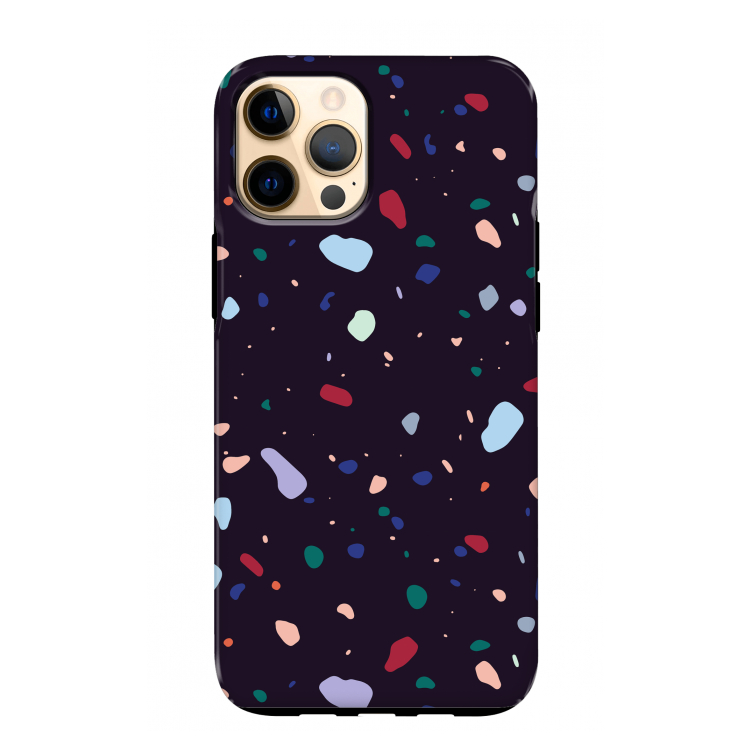 Dark Rounded Terrazzo: iPhone 12 Pro Max Tough Case