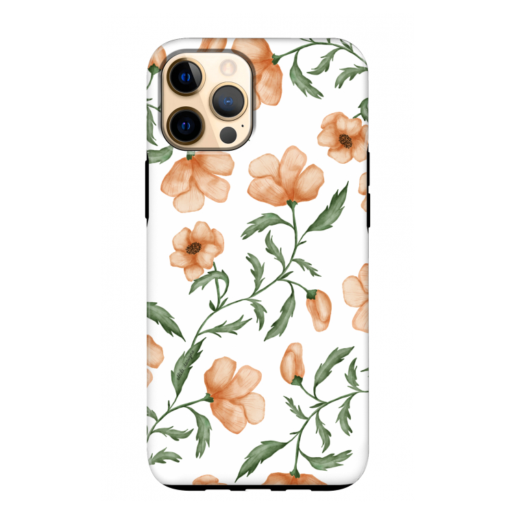 Peachy flowers: iPhone 12 Pro Max Tough Case