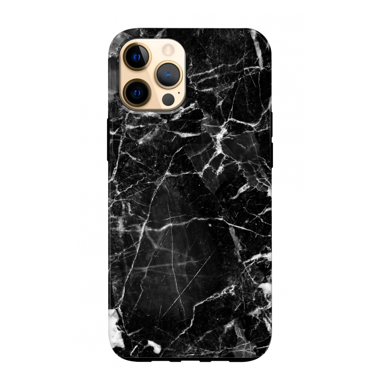 Zwart Marmer 2: iPhone 12 Pro Max Tough Case