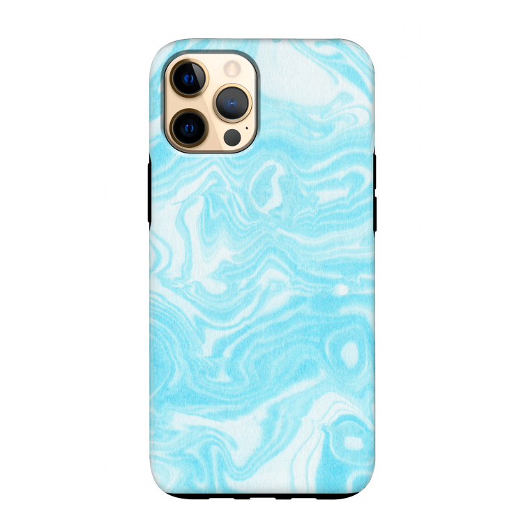 Waterverf blauw: iPhone 12 Pro Max Tough Case