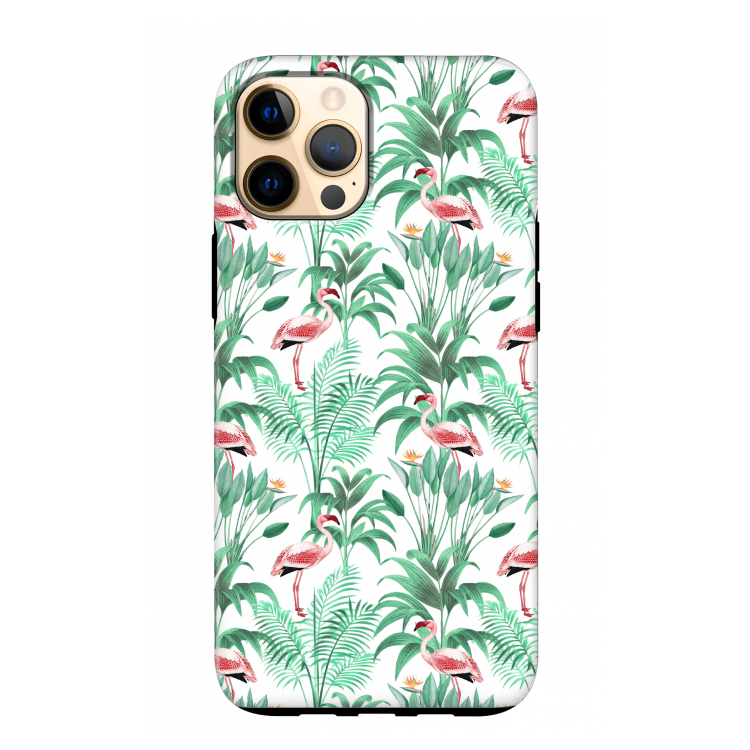 Flamingo bladeren: iPhone 12 Pro Max Tough Case
