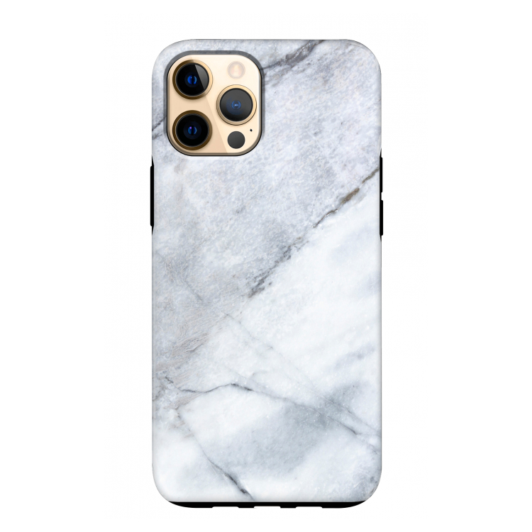 Witte marmer: iPhone 12 Pro Max Tough Case