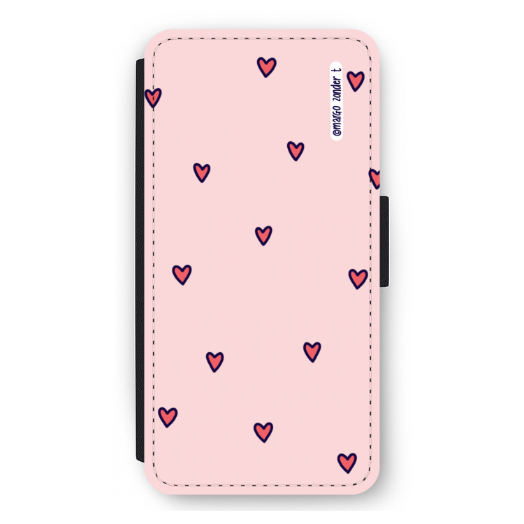 Hartjes: iPhone 12 Pro Max Flip Hoesje