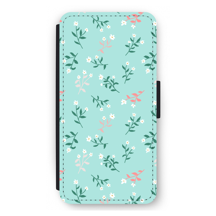 Small white flowers: iPhone 12 Pro Max Flip Hoesje