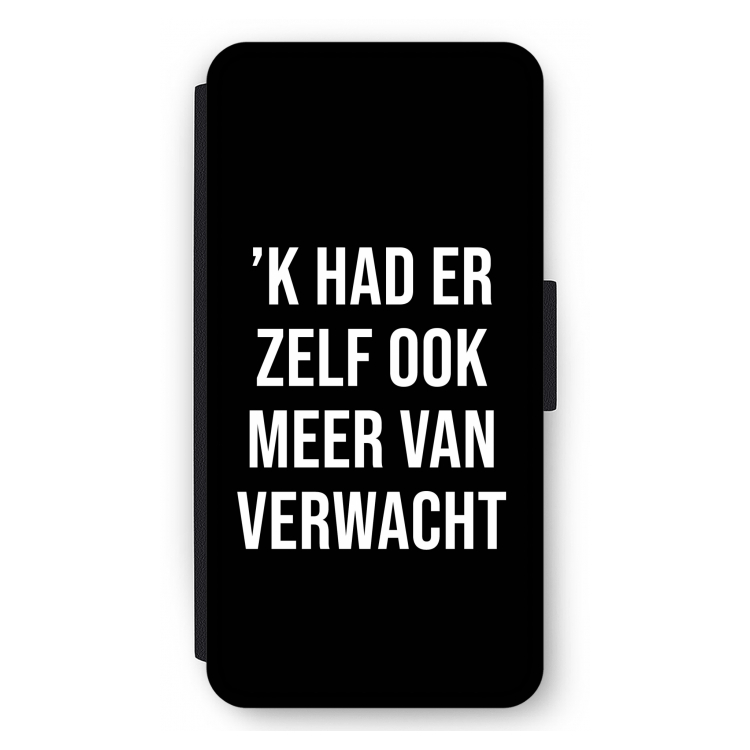 Meer verwacht - Zwart: iPhone 12 Pro Max Flip Hoesje