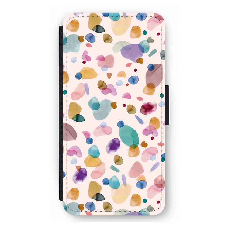 Terrazzo Memphis Pink: iPhone 12 Pro Max Flip Hoesje