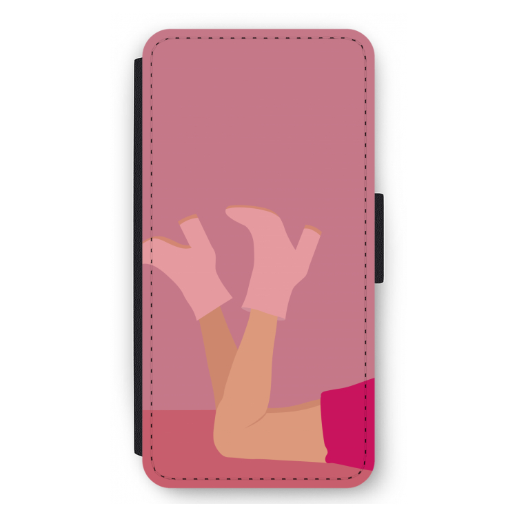 Pink boots: iPhone 12 Pro Max Flip Hoesje