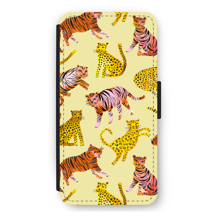 Cute Tigers and Leopards: iPhone 12 Pro Max Flip Hoesje