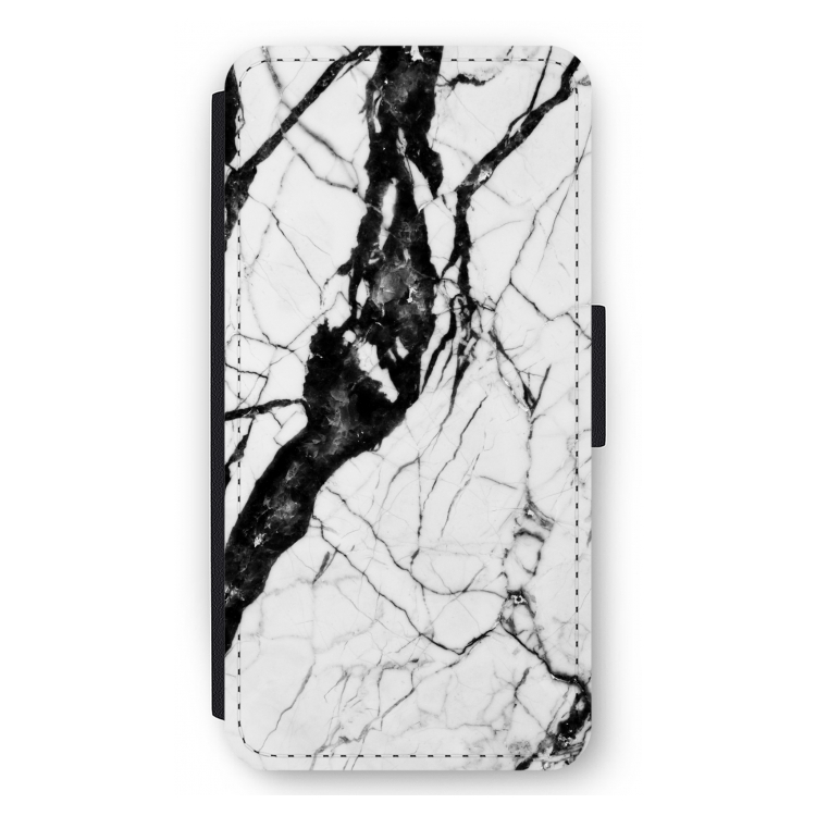 Witte marmer 2: iPhone 12 Pro Max Flip Hoesje