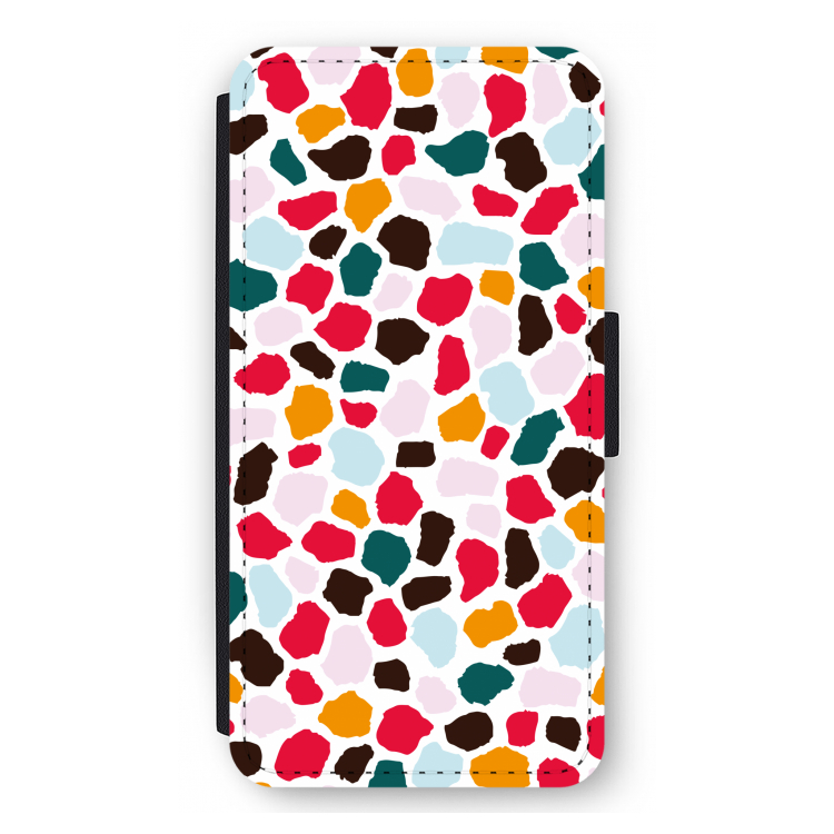 Colored Giraffe: iPhone 12 Pro Max Flip Hoesje