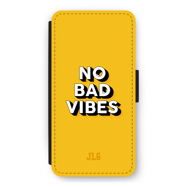 No Bad Vibes: iPhone 12 Pro Max Flip Hoesje