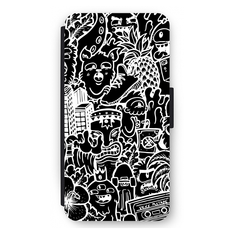 Vexx Black Mixtape: iPhone 12 Pro Max Flip Hoesje