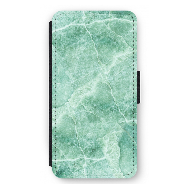 Groen marmer: iPhone 12 Pro Max Flip Hoesje