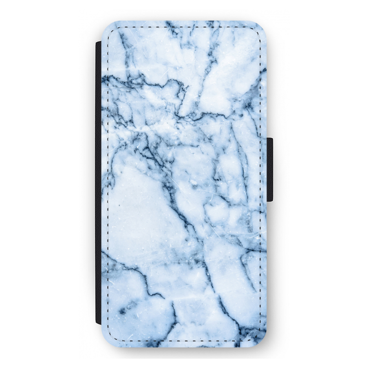Blauw marmer: iPhone 12 Pro Max Flip Hoesje