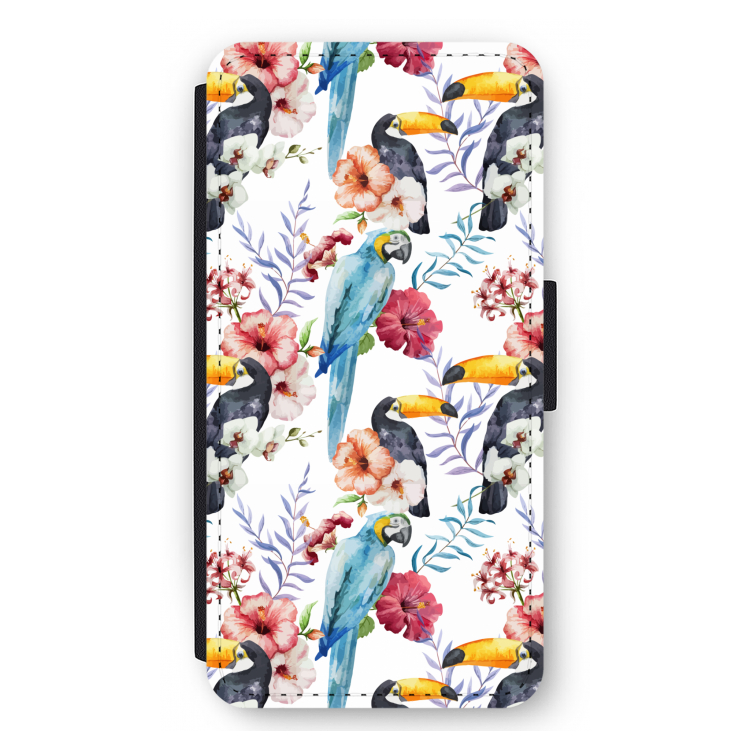 Bloemen tukan: iPhone 12 Pro Max Flip Hoesje
