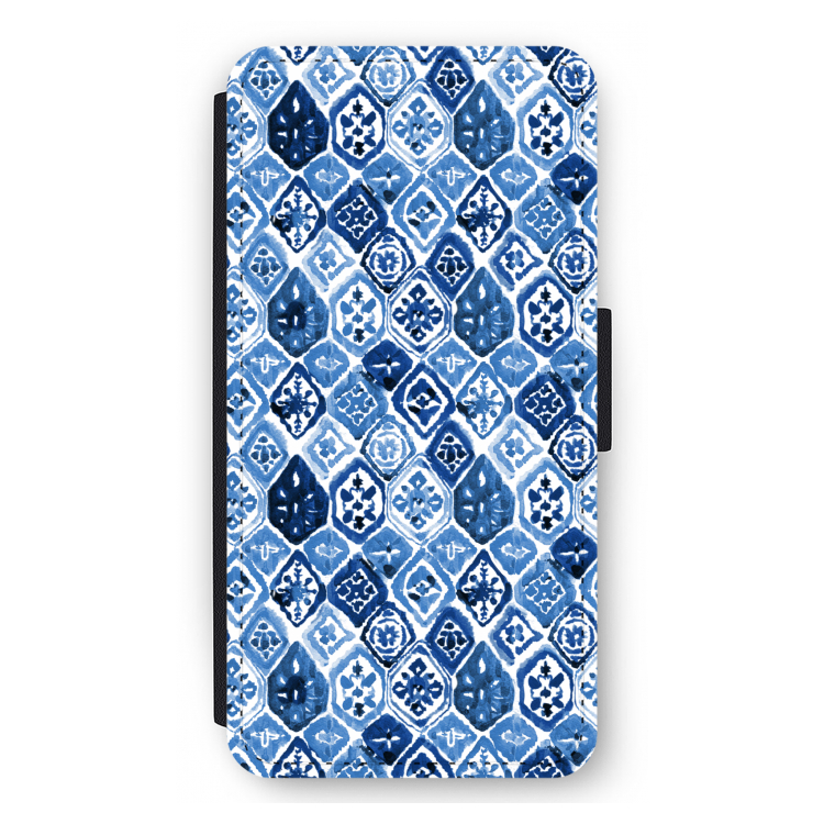 Blauw motief: iPhone 12 Pro Max Flip Hoesje